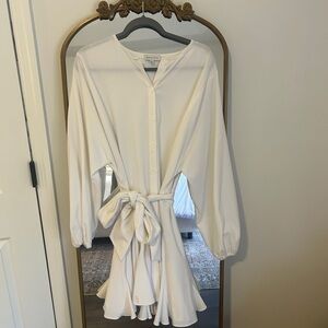 Gianni Bini Cream Button-Up dress